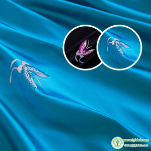 70*50cm Butterfly Imitation Silk Fabric Sewing DIY Handwork Material Jacquard Brocade Cheongsam Cloth