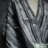 Jacquard Fabric Black White Texture Stripes Casual Clothing Designer Wholesale Cloth Apparel Sewing Diy Pure Polyester Material