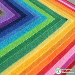 Colorful 5pcs15*15cm  Square Non-woven Fabric Color Felt Cloth Manual DIY Kindergarten Material Bag Environment Layout