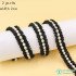2Yards Pearl Beaded Lace Ribbon Mesh Trim Clothes Fabric Decoration Wedding Dress Collar Sleeve DIY Crafts Doll Accessories