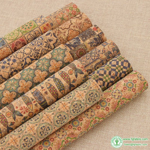 Vintage Printed Soft Cork A4 Fabric For Garment Bags Wallet Making Sewing Handmade Craft DIY Supplies Materials