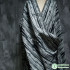 Jacquard Fabric Black White Texture Stripes Casual Clothing Designer Wholesale Cloth Apparel Sewing Diy Pure Polyester Material
