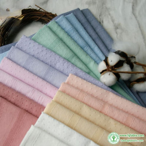 Thin Transparent Summer Pure Color Cut Jacquard Embroidery Pure Cotton Clothing Fabric Cloth Per Meter Apparel Sewing Material